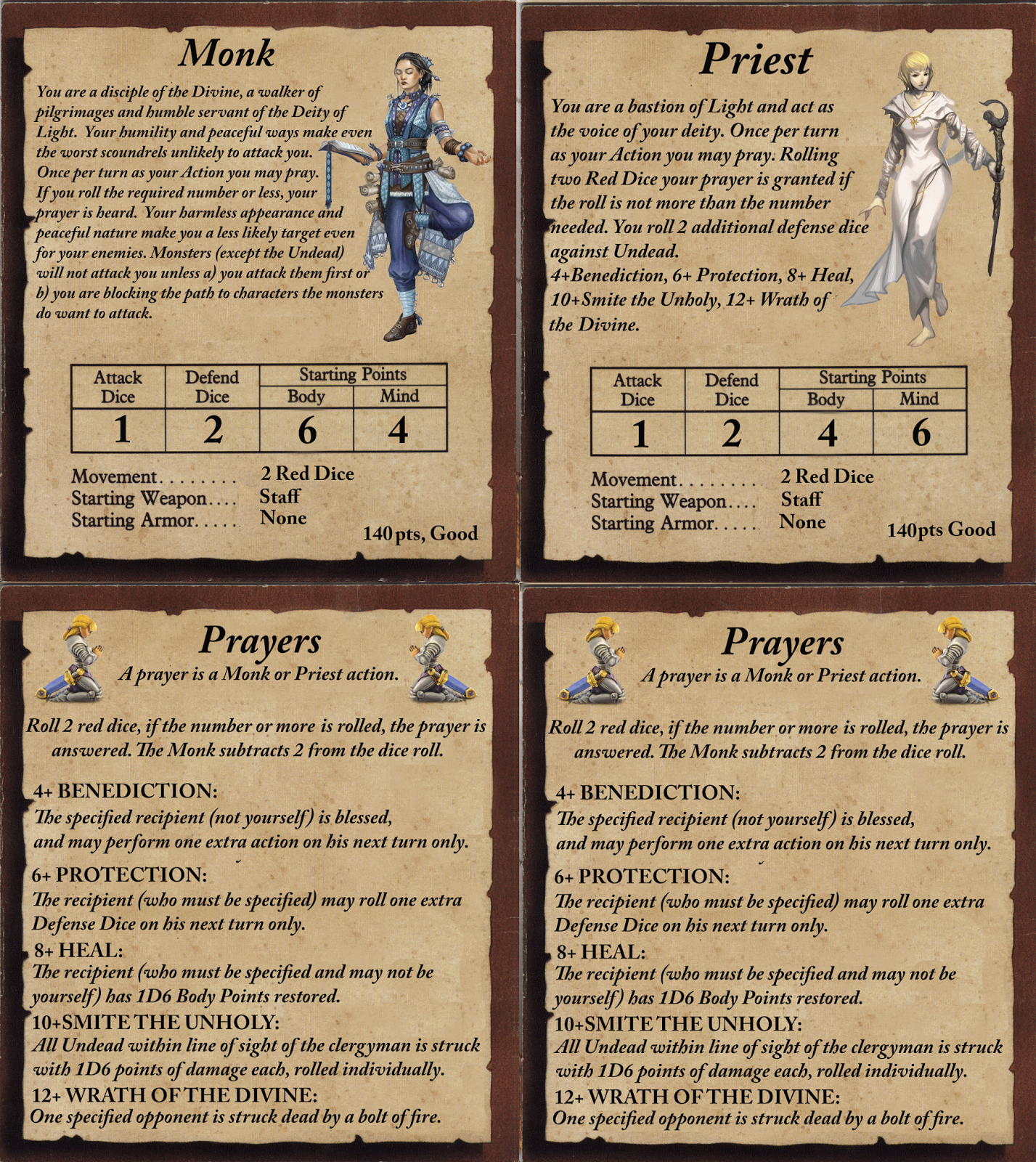 HeroQuest Character Card BARBARIAN 