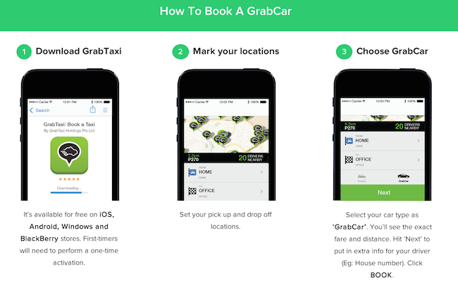 How to book grab car
