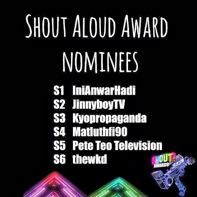 The Shout! Awards 2013 - Shout Aloud Award Nominees