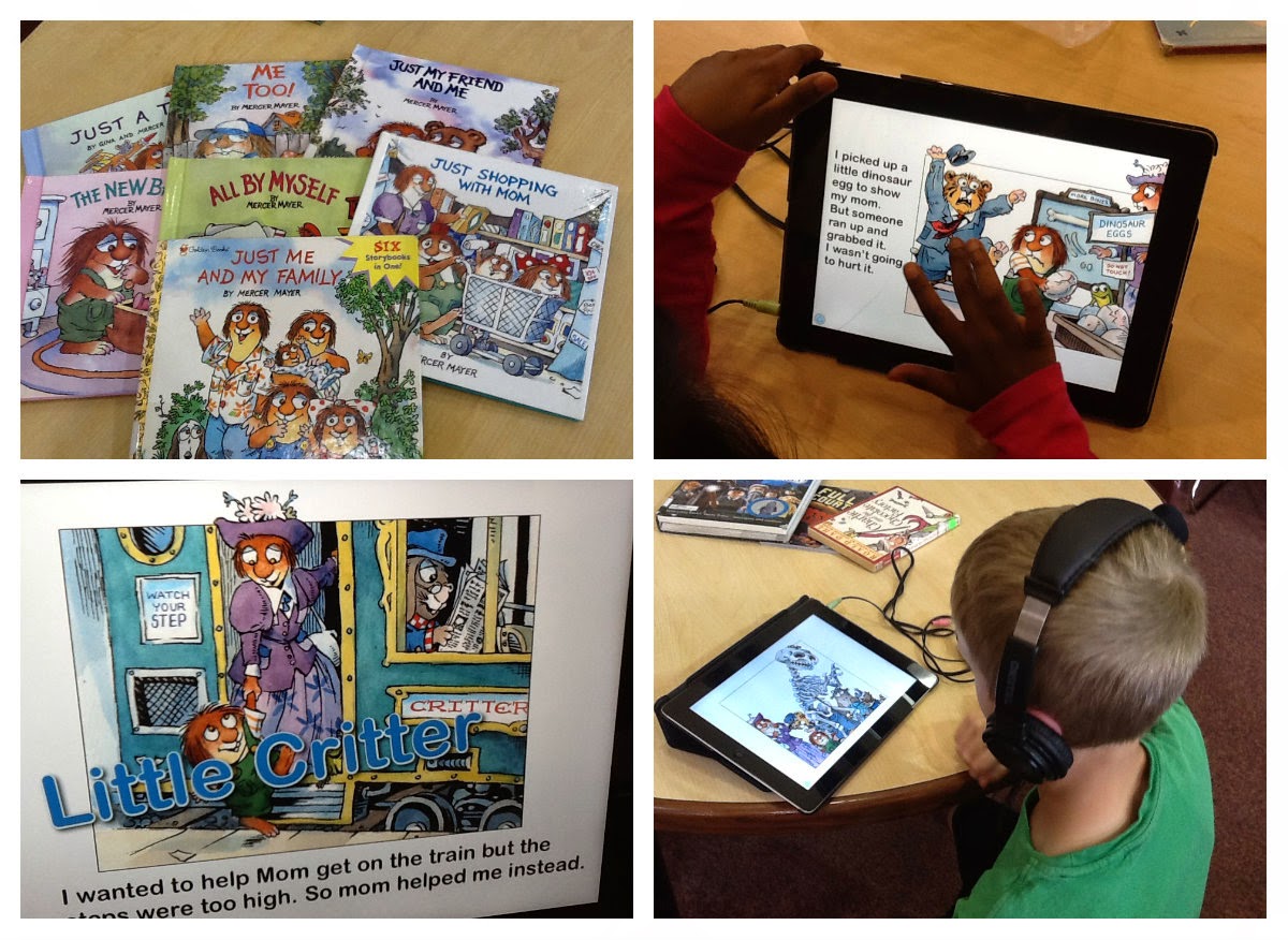 Technology is Loose in the Library!!: 1st Graders Love Mercer Mayer's Just Me And My Mom eBook App!!