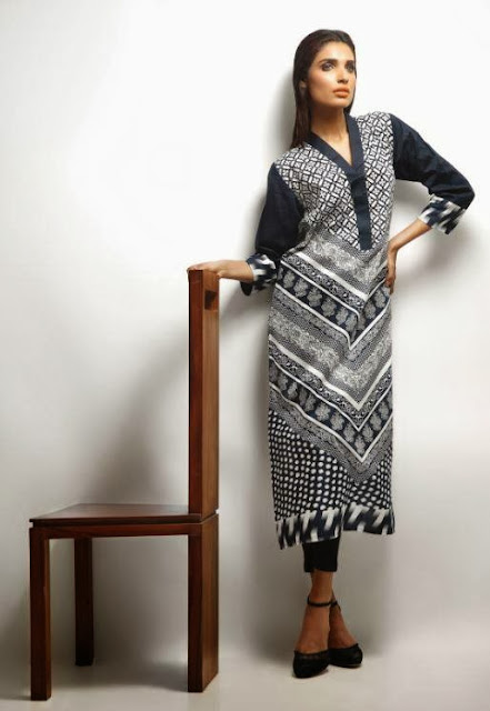 Khaadi Stylish Winter Wear Collection Black & White Dresses 2013-14 For Girls & Women Khaadi Stylish Winter Wear Collection Black & White Dresses 2013-14 For Girls & Women