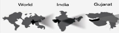 Gujarat to India To World