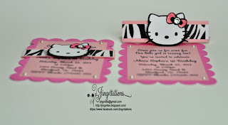hello kitty zebra baby shower invitations