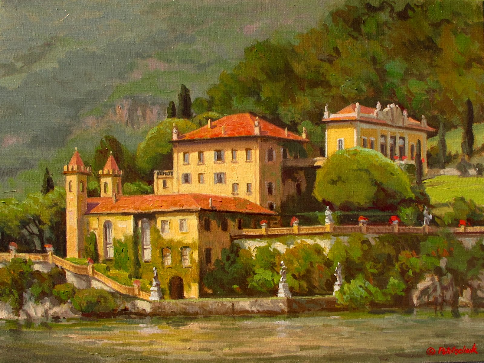 Painting of Italian countryside r/italianamerican