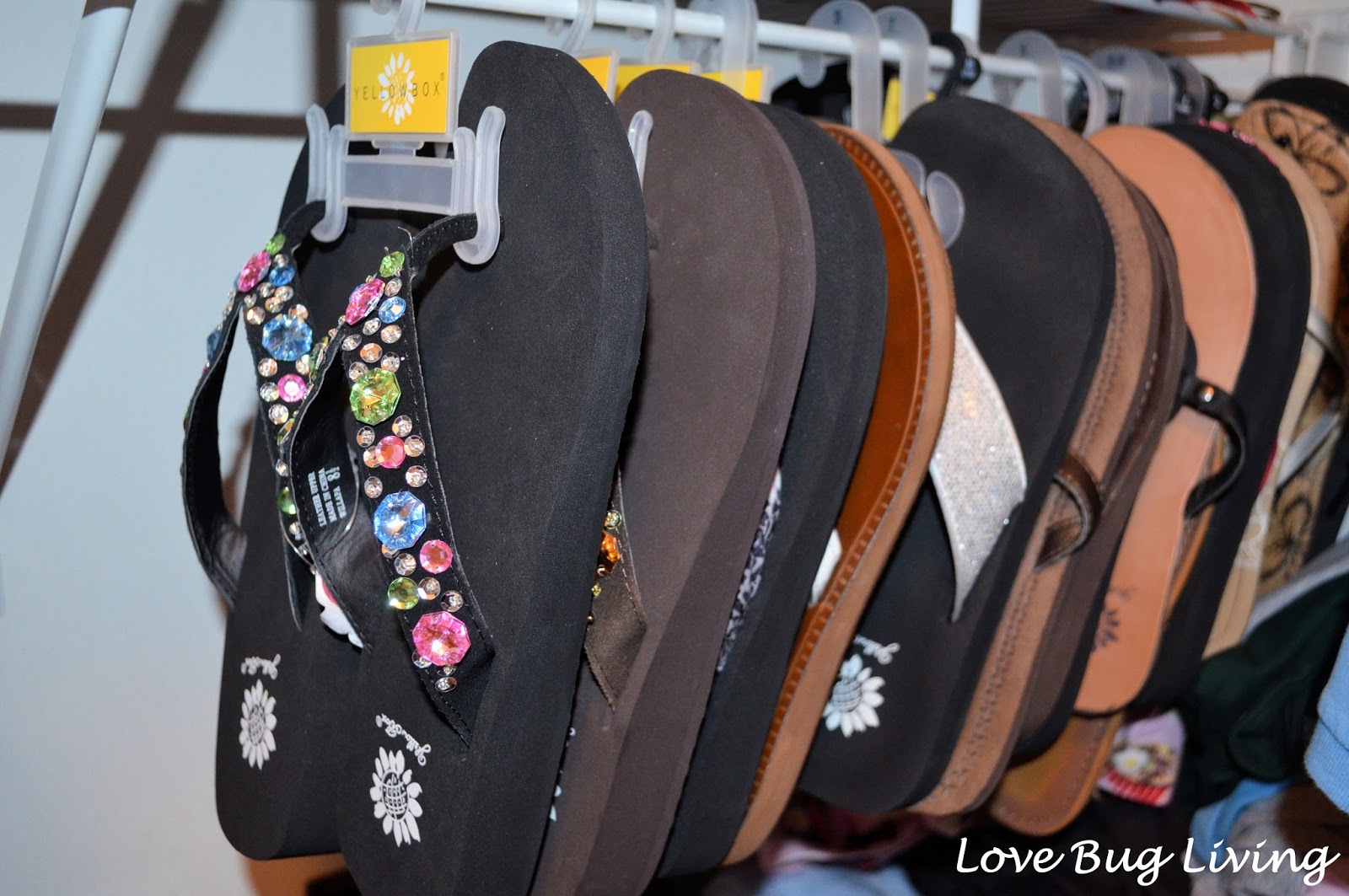 Love Bug Living Organizing your Flip Flops
