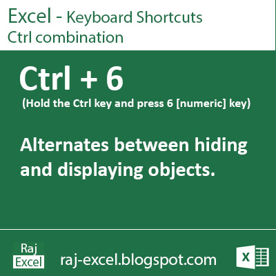 excel keyboard shortcut object excel keyboard shortcut object