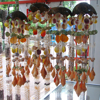 hiasan gantung dari kerang arum sangat ngeiiel