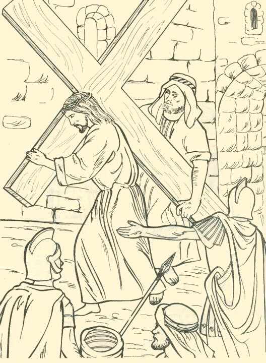 CLASE DE RELIGIÓN: VIA CRUCIS COLOREAR