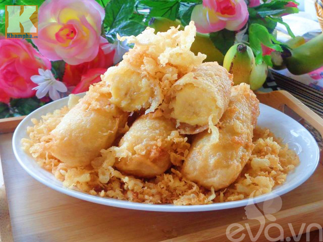 Cách làm Bánh cốm dừa bọc chuối chiên Cách làm Bánh cốm dừa bọc chuối chiên