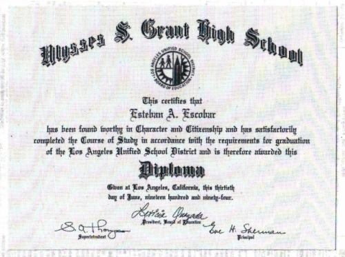 official name for high school diploma