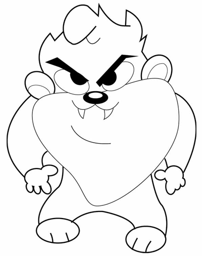 Coloring Pages Online Tasmanian Devil Coloring Pages