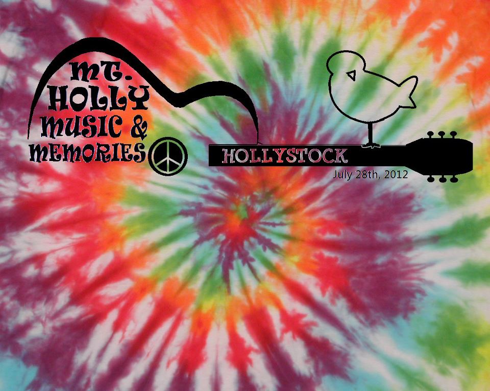 knarley hollystock music festival tie dye flyer