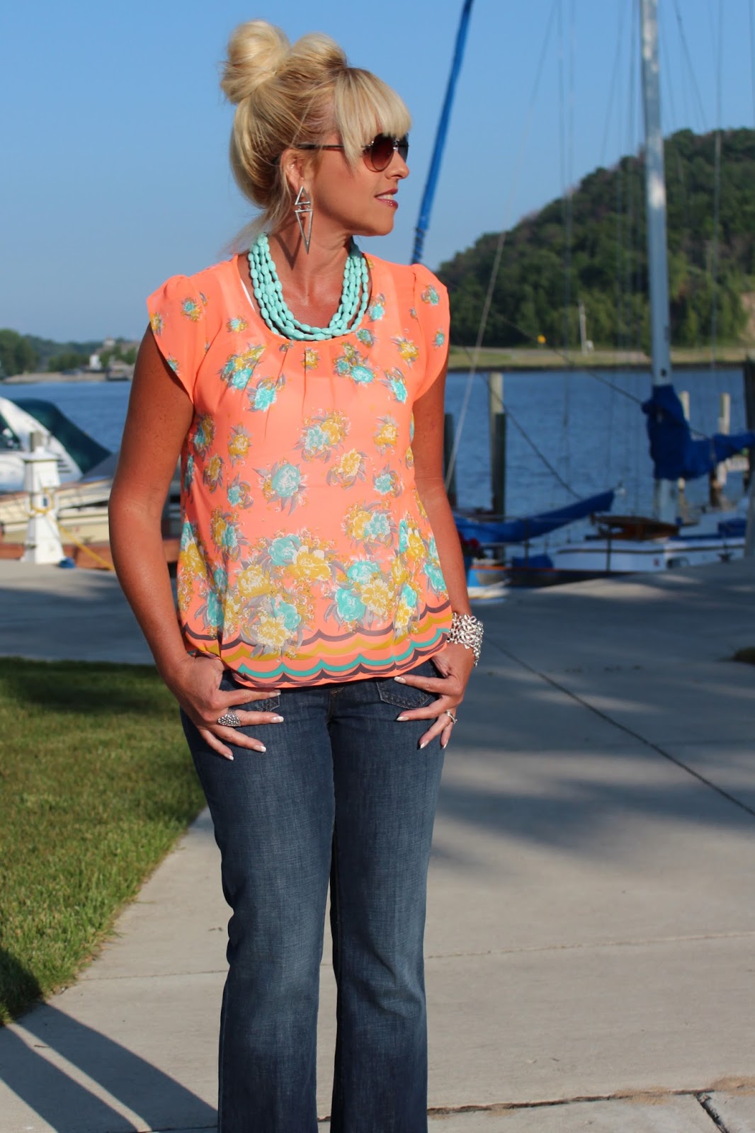 Neon Coral Summer Dress