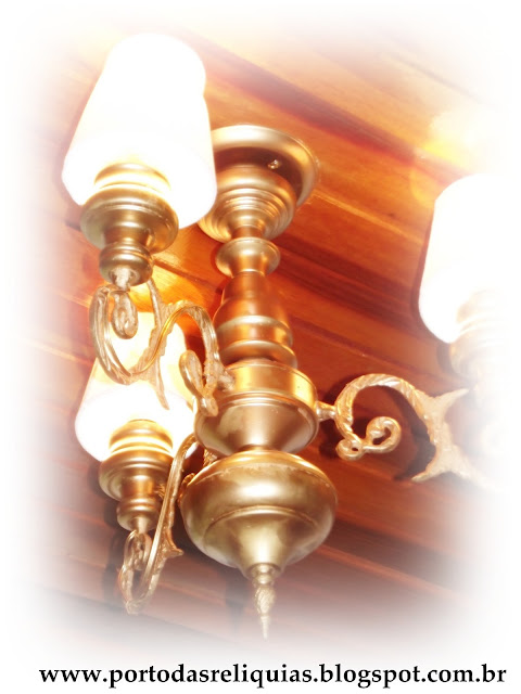 lustre de bronze - restauração - reciclagem - reforma de lustre