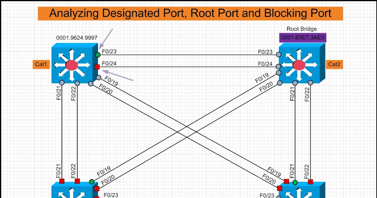 Designated Port, Root Port & Blocking Port