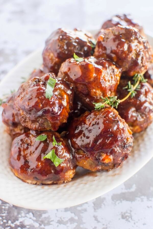 Crockpot Blueberry BBQ Meatballs from Slow Cooker Gourmet Slow Cooker
