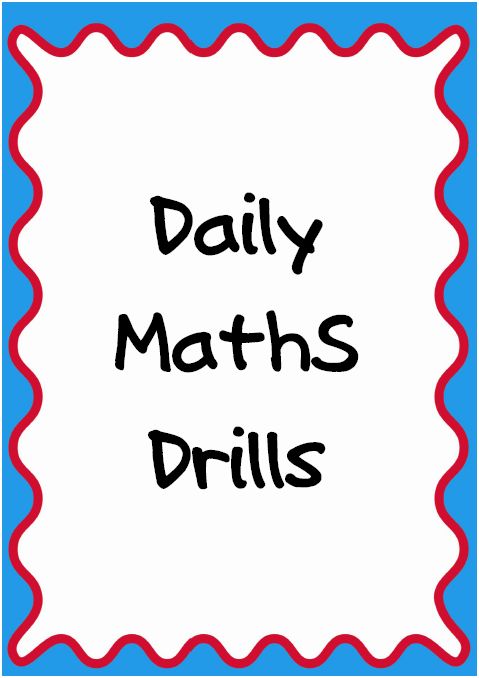 My Mum, the Teacher: Daily Maths Drills