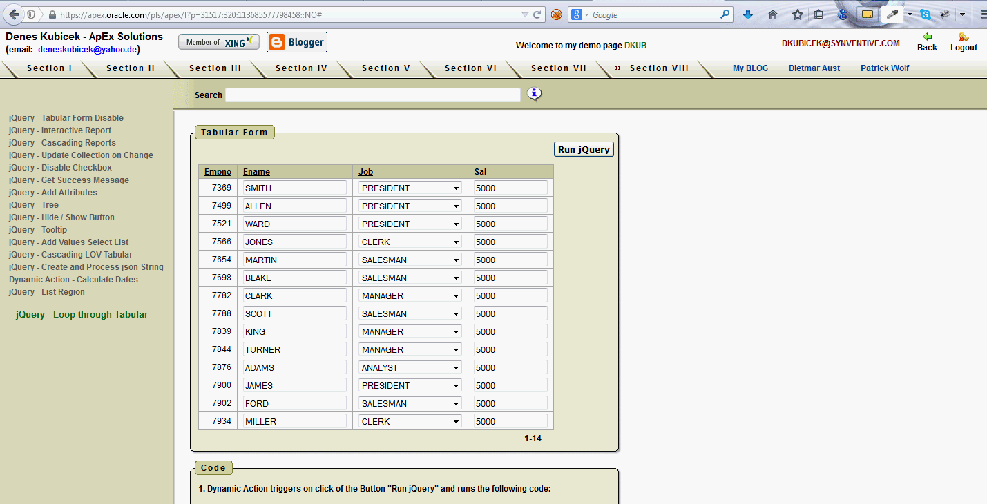 tabular form tabular form