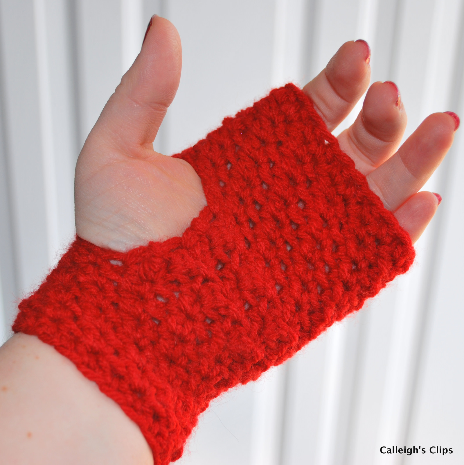 Calleighs Clips & Crochet Creations: Textured Fingerless ...