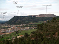 Vistes del Cogulló i la Muntanya de la Sal des del Camí de Serra-sanç Vistes del Cogulló i la Muntanya de la Sal des del Camí de Serra-sanç