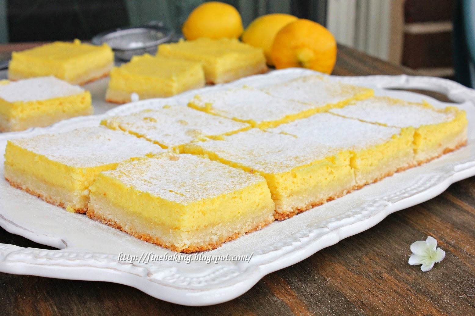 Chocolate dust Lemon bars