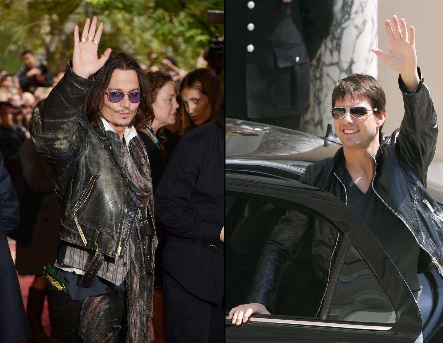 waving hands: Johnny Depp & Tom Cruise | Icon Magazine