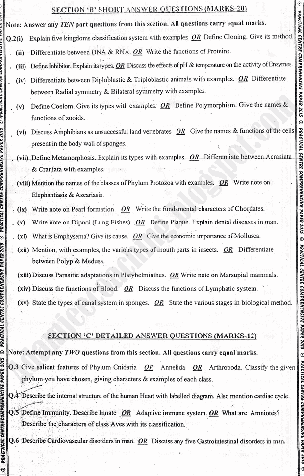 practical centre guess papers 2015 class 11th
