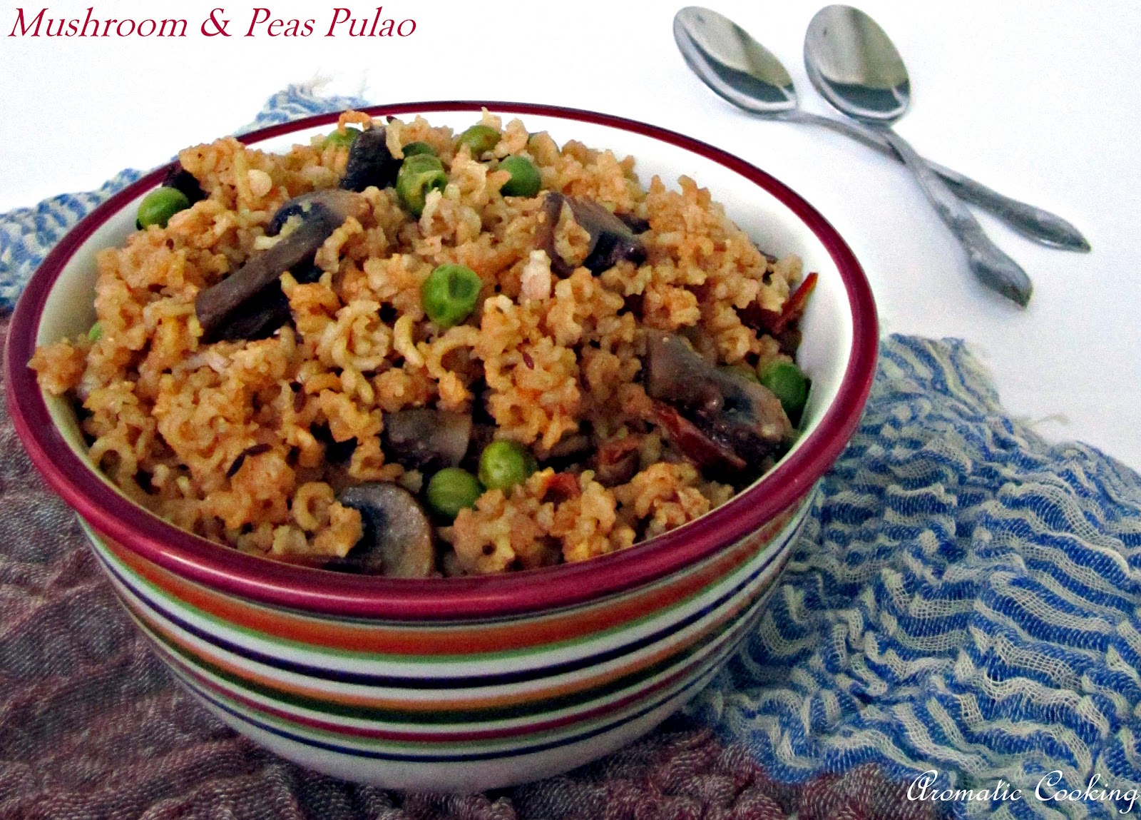 Aromatic Cooking Mushroom And Peas Pulao