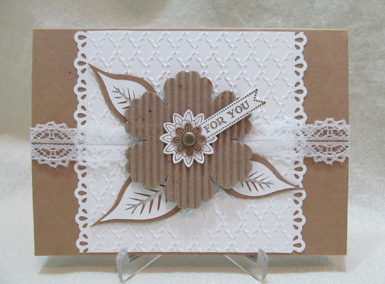 Savvy Handmade Cards White on Kraft For You Card