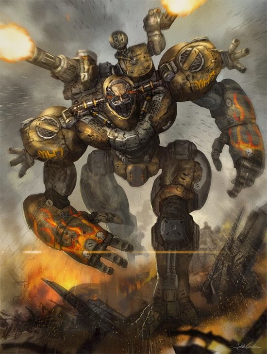 Mechas, robôs, soldados futuristas e aliens nas ilustrações de ficção científica de Jonathan González Jonathan González Gómez BrotherOstavia deviantart ilustrações ficção científica