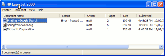 deleting print queue deleting print queue