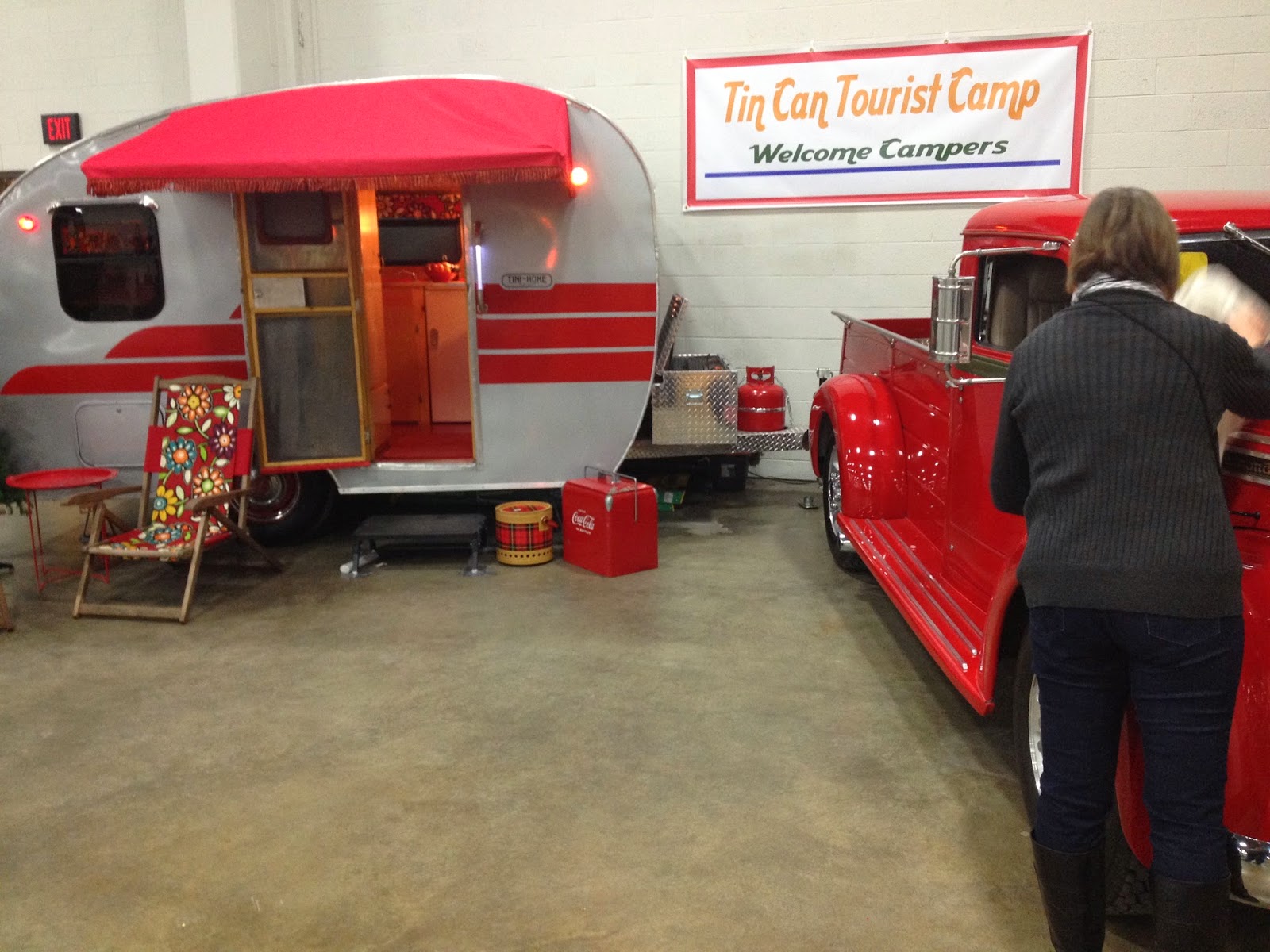 Check out the vintage camper from Tin Can Tourist Camp at Autorama