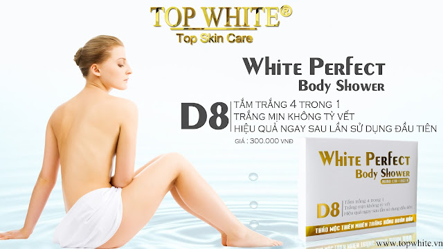 White Perfect Body Shower D8 kem tắm trắng 4 trong 1