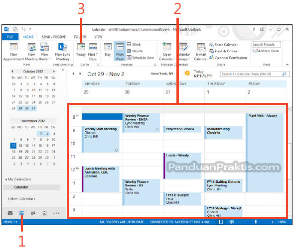 Cara Menggunakan View Kalender Dan Date Navigator Di Outlook 2013
