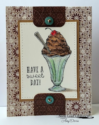 North Coast Creations Stamp set: Ice Cream, Our Daily Bread Designs Vintage Ephemera Paper Collection