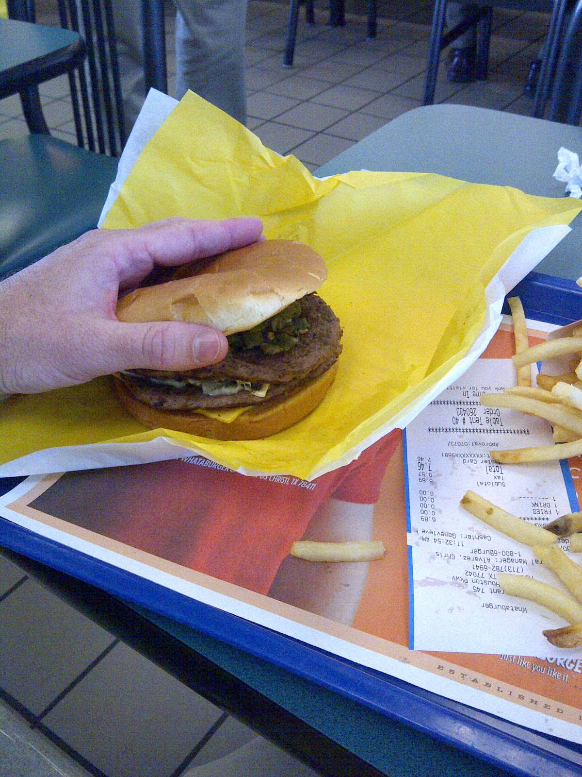 Fast Food Feast Whataburger's Green Chile Double