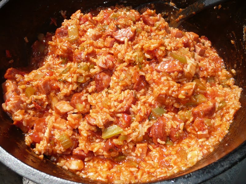 Everyday Dutch Oven Baked Jambalaya