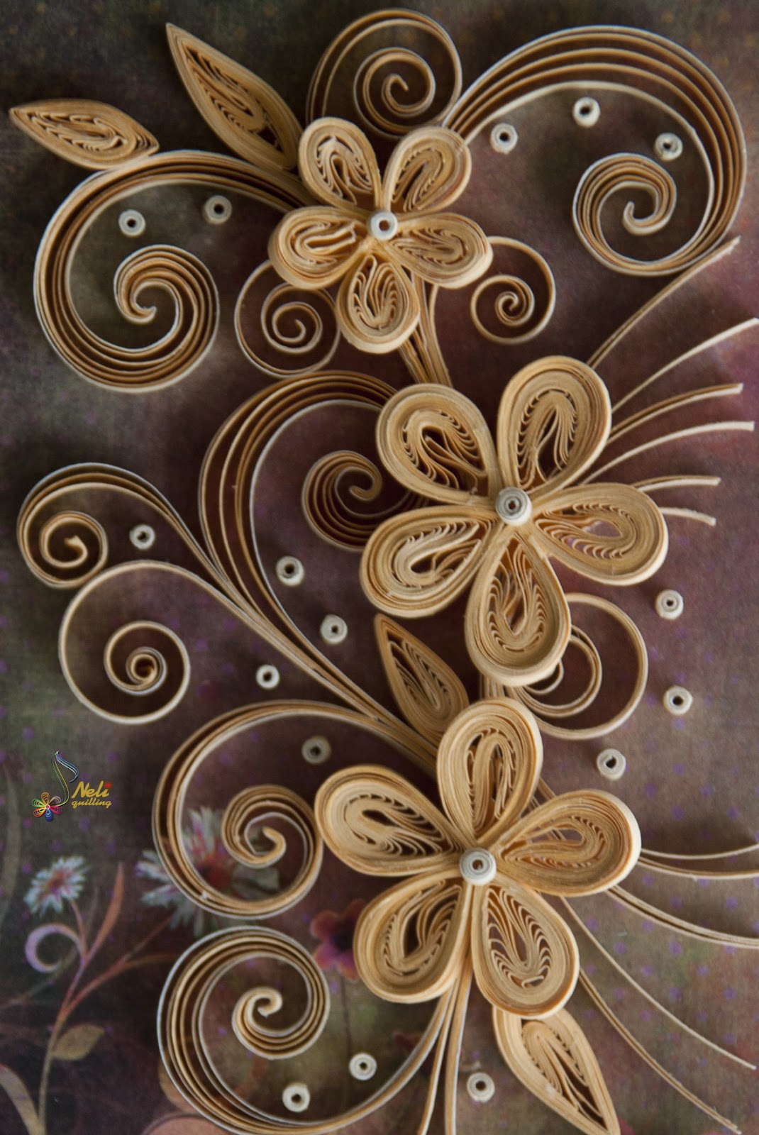 Neli Quilling Art Quilling card with background4