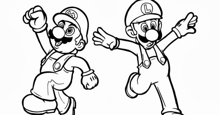 Mario and Luigi coloring pages | Free Coloring Pages and Coloring Books