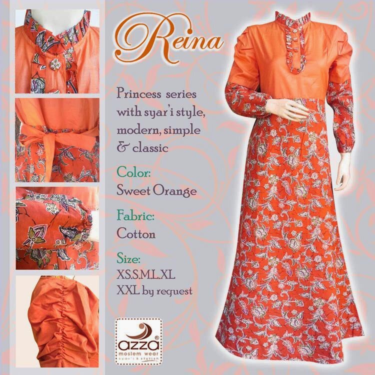 jilbab batik princess reina sweet orange pusat grosir jilbab batik princess reina sweet orange pusat grosir