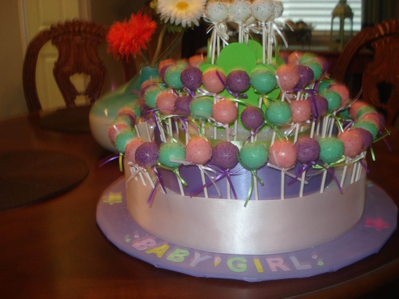 JessiCakes Project Baby Girl Baby Shower Cake Pop Stand