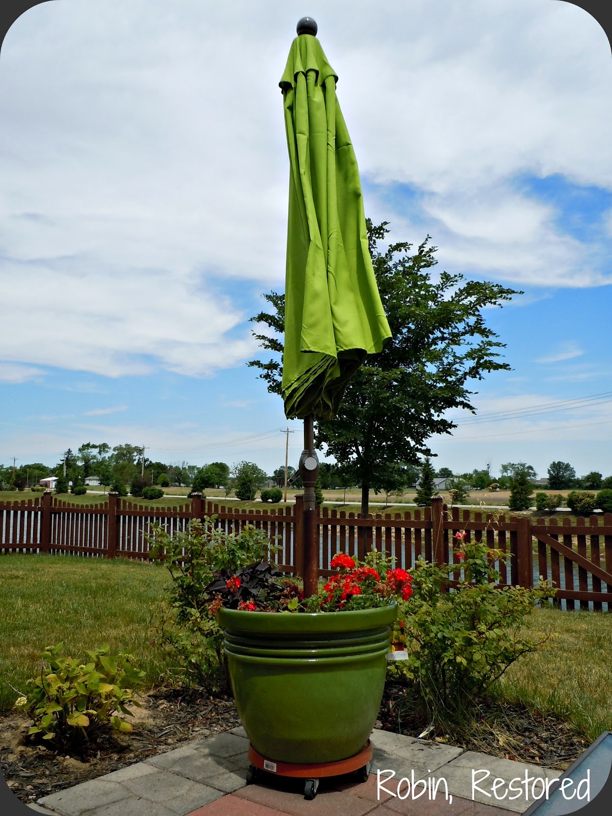 Robin, Restored Planter Umbrella Stand