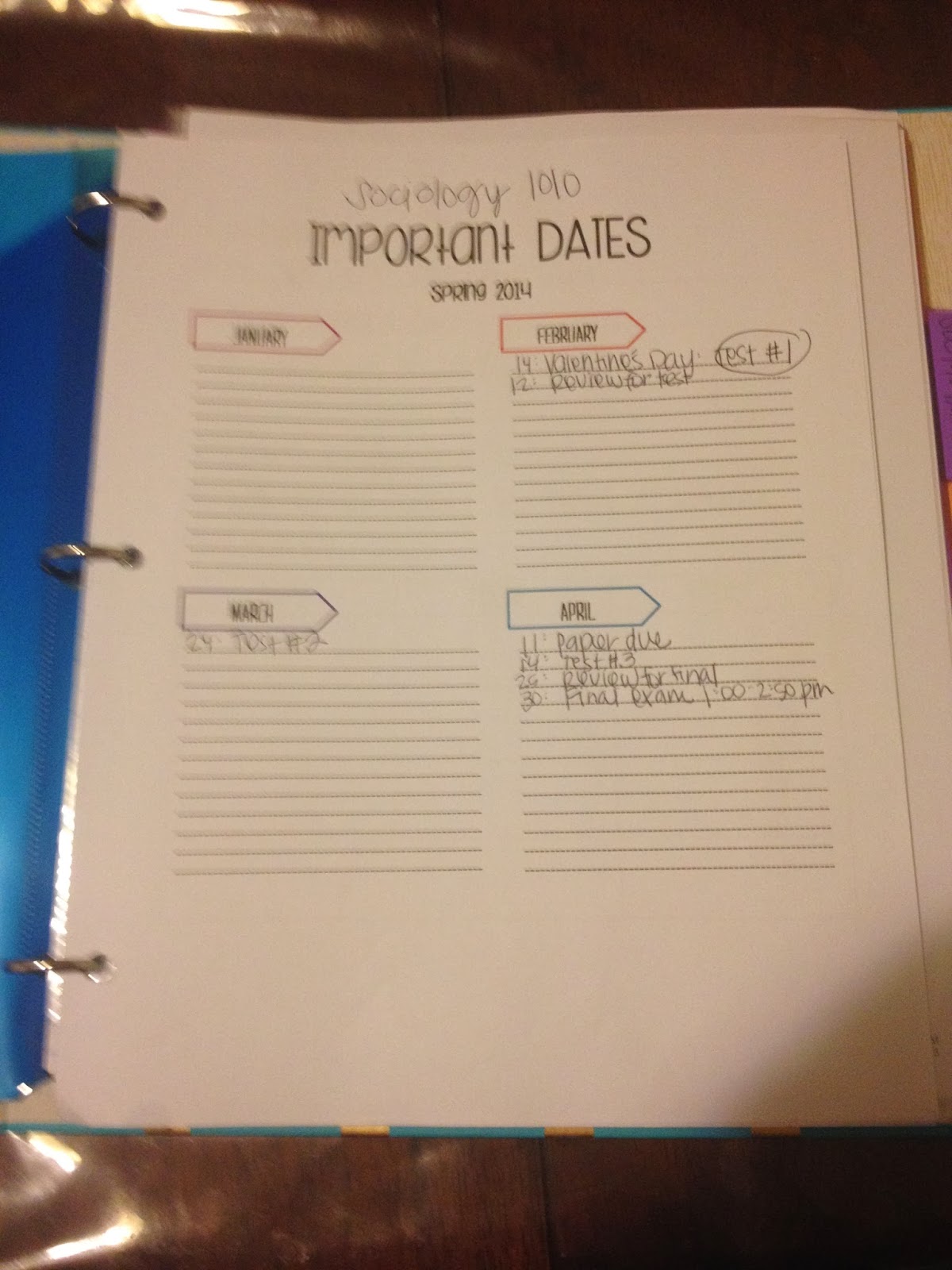 The Holladay Life How to organize your college binder