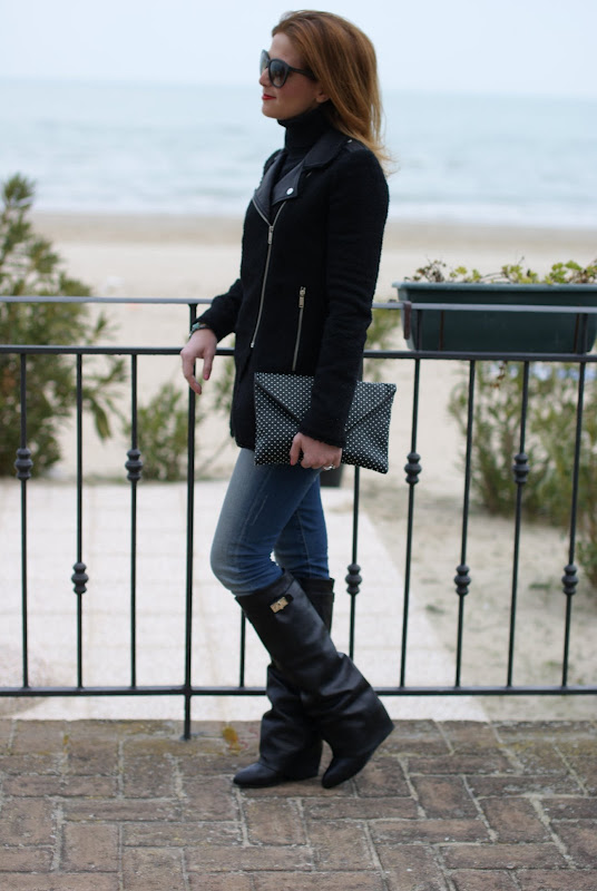 zara jacket, Givenchy lookalike boots