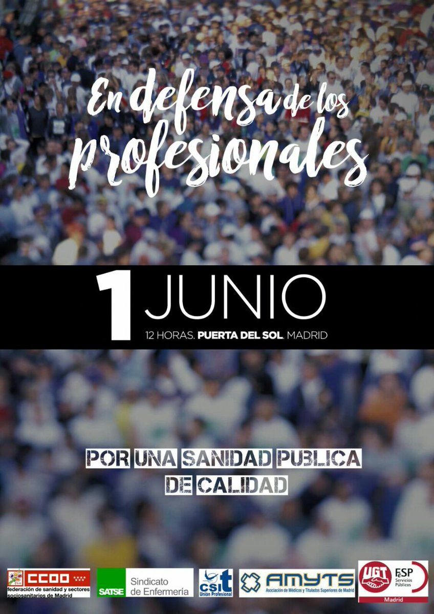 1 de junio Concentración Sanidad Pública de Calidad