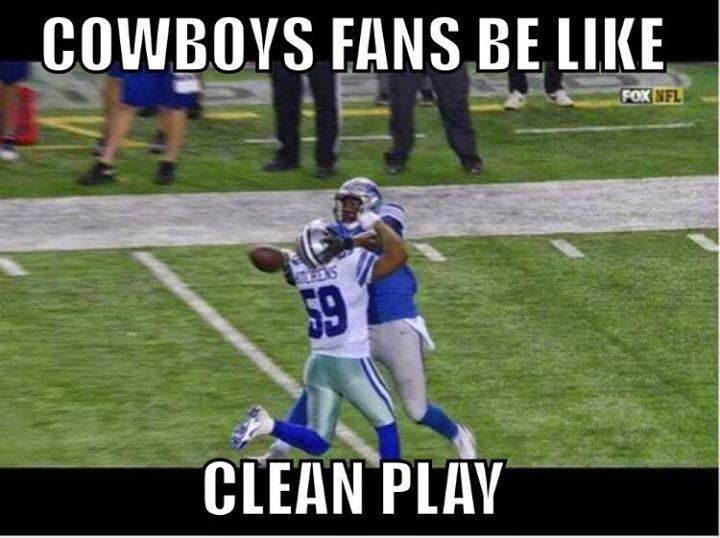 Cowboys Fans be like Clean Play