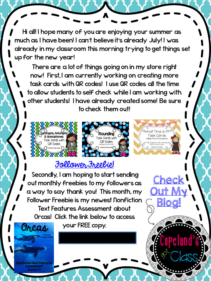 Copeland's Got Class Teachers Pay Teachers Follower Newsletters