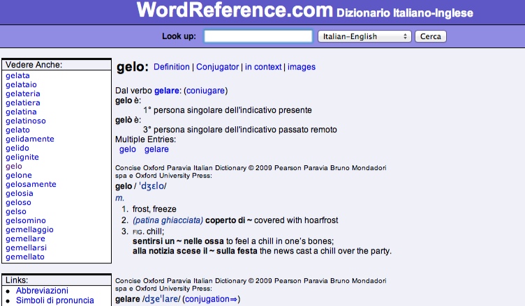 Samford Diction English Italian Dictionary Online With Ipa