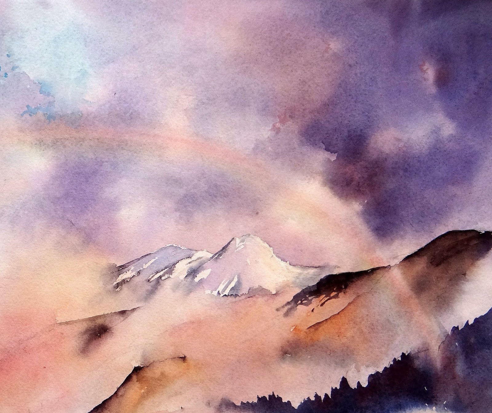 Jane's Art Blog Painting rainbows in watercolour