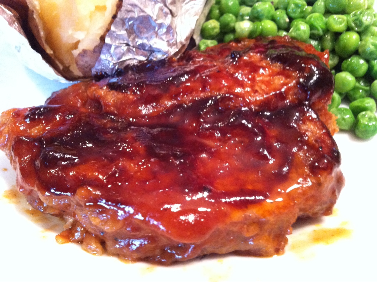 SourdoughNative Slow Cooker BBQ Pork Steak and "Baked" Potatoes